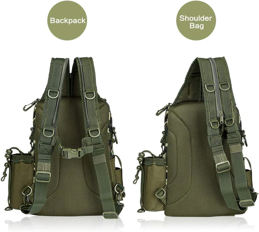 Outdoor Tackle Bag - Large Water-Resistant Fishing Backpack